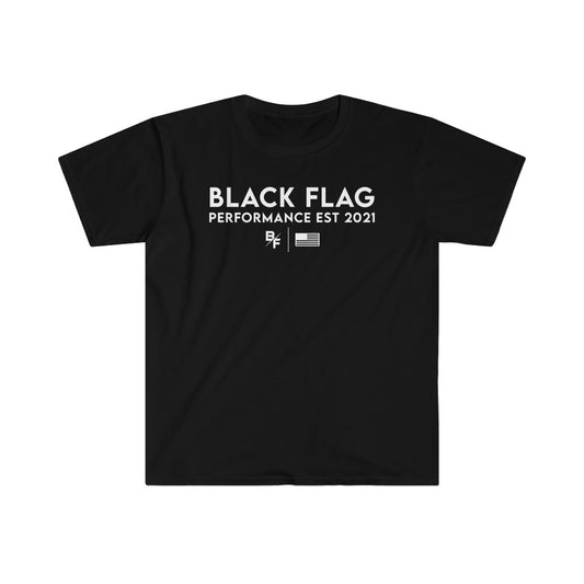 Black flag horizontal white font