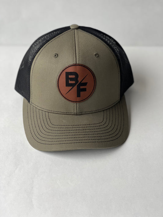 Leather patch Richardson hat - BF CIRCLE LOGO